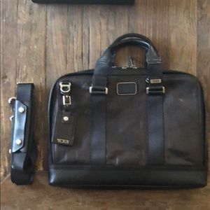 Tumi leather brief